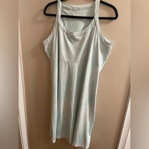 Columbia XXL tank athletic dress light turquoise and white printed dress